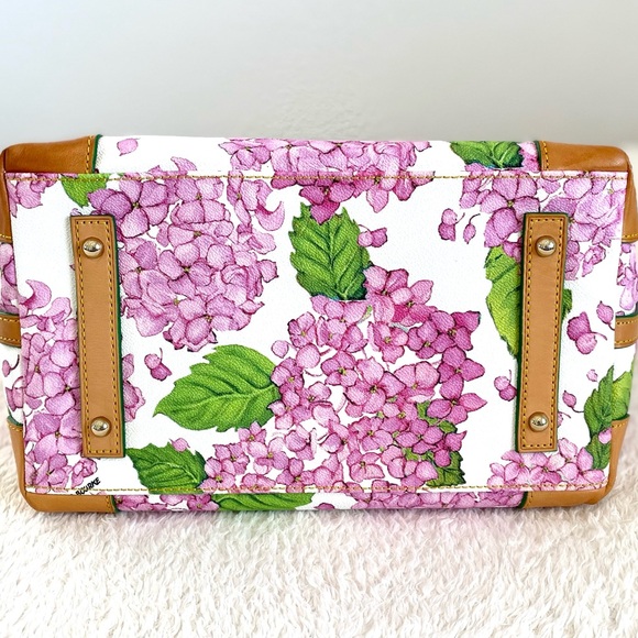 Dooney & Bourke Pink Hydrangea Satchel Bag - Picture 5 of 17